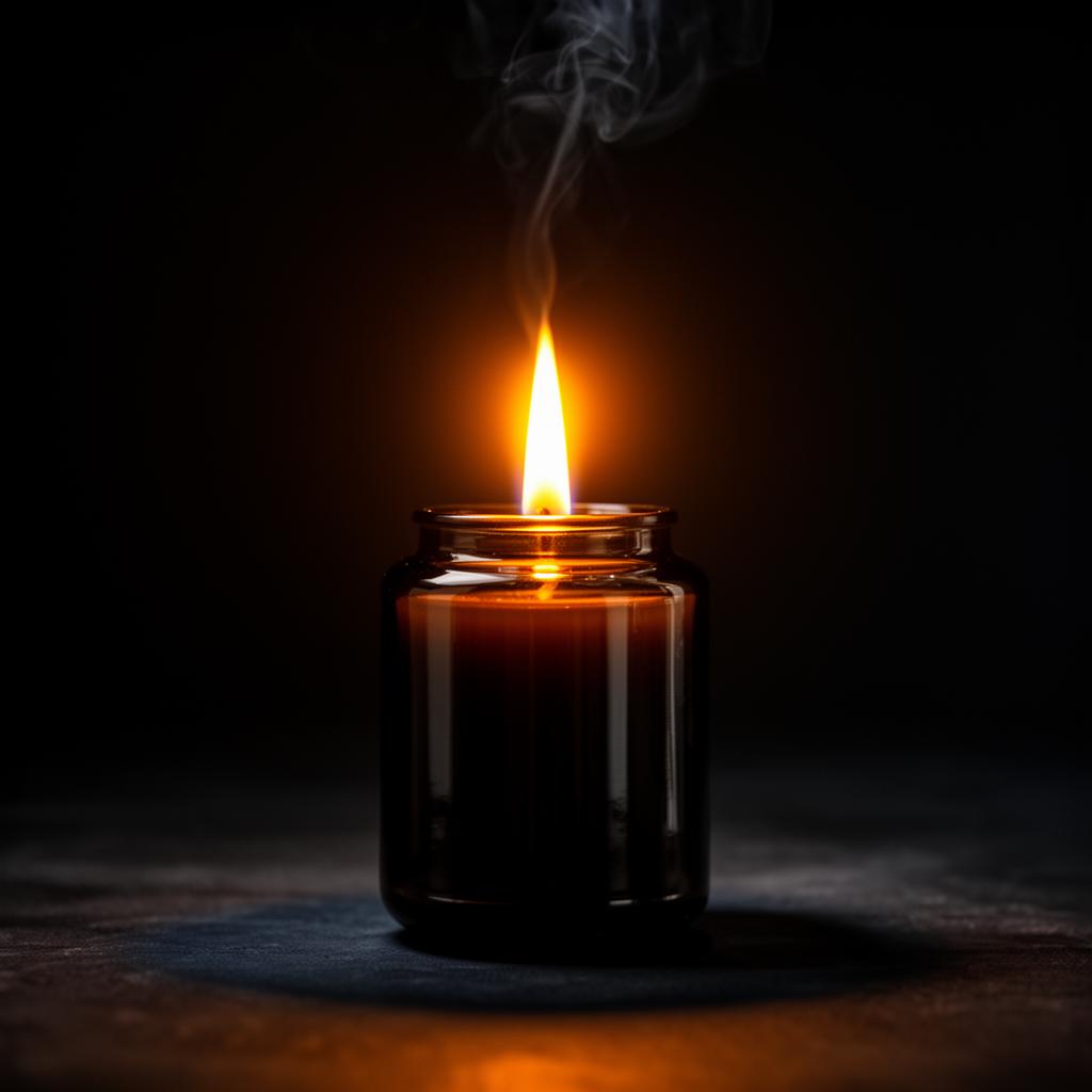 A lit candle as a symbol of remembrance